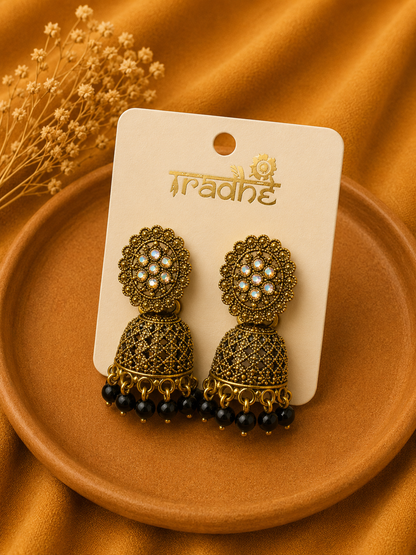 Crystal Bloom Jhumkas