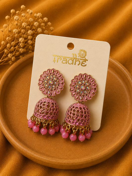 Crystal Bloom Jhumkas