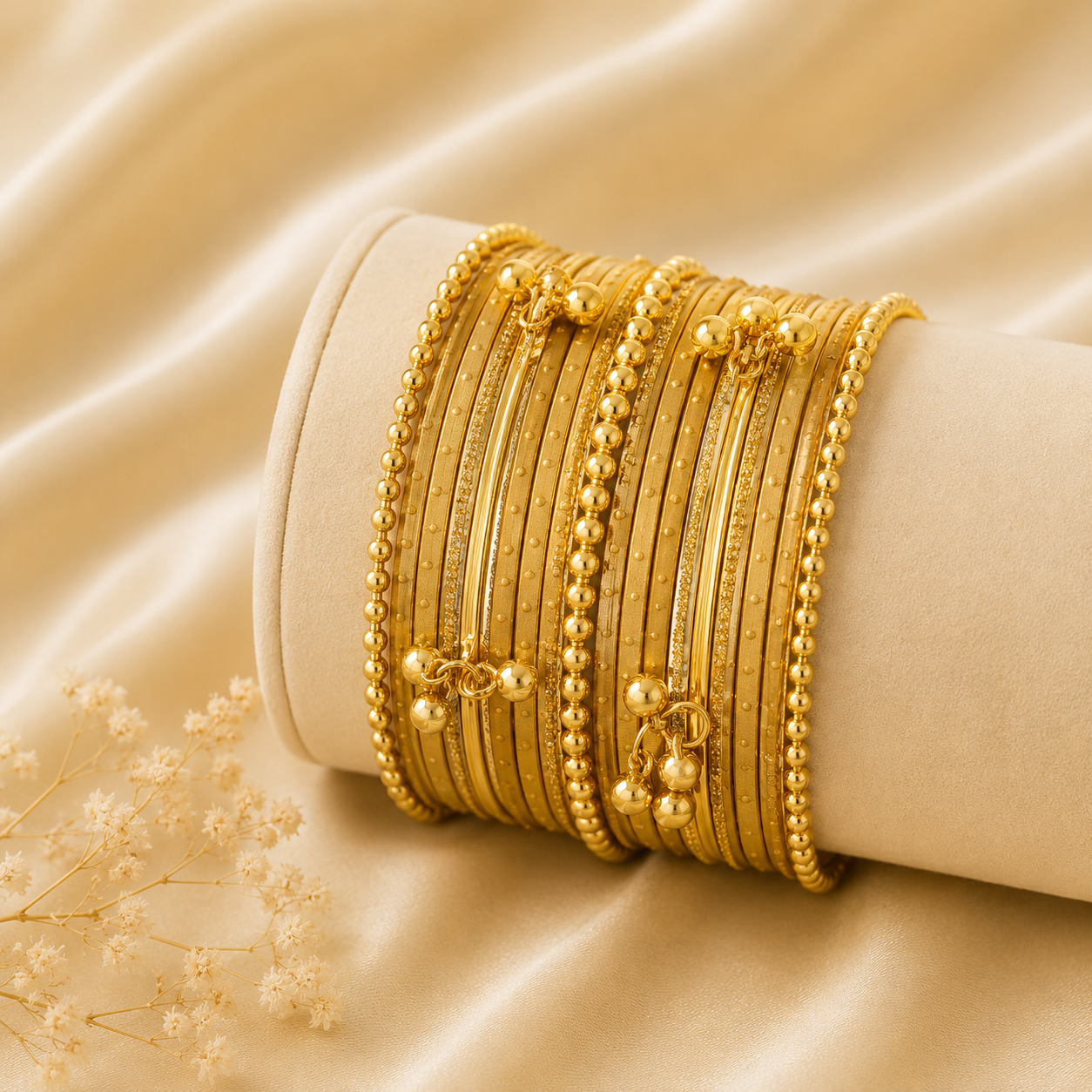 Royal Emerald Metal Bangles
