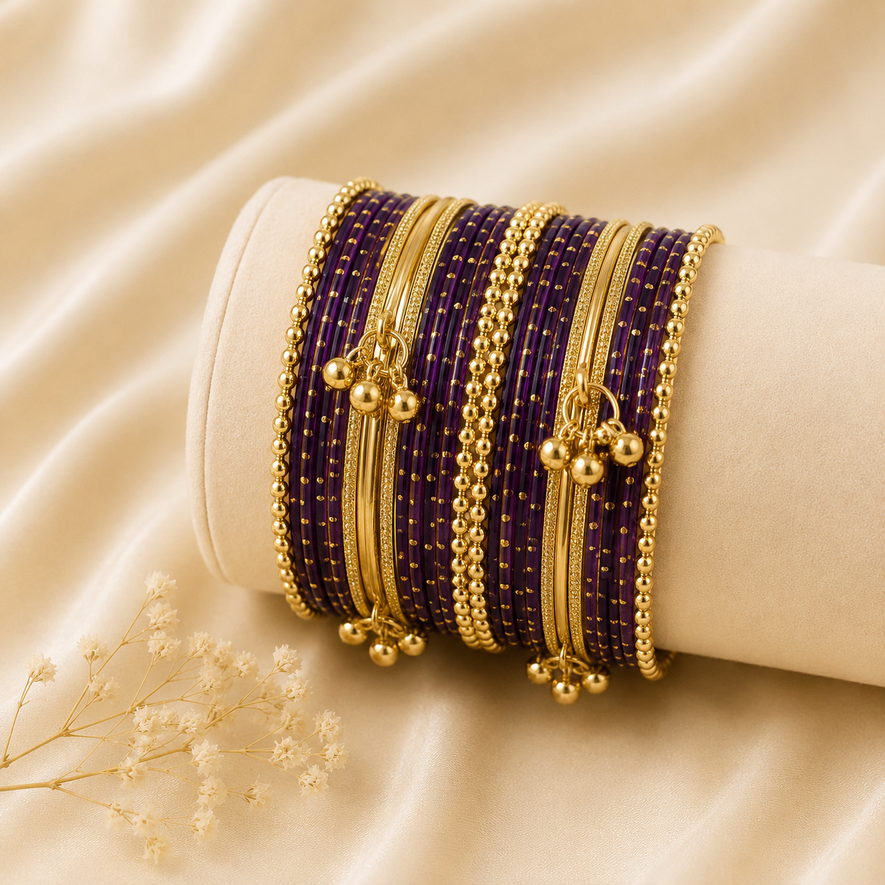 Royal Emerald Metal Bangles