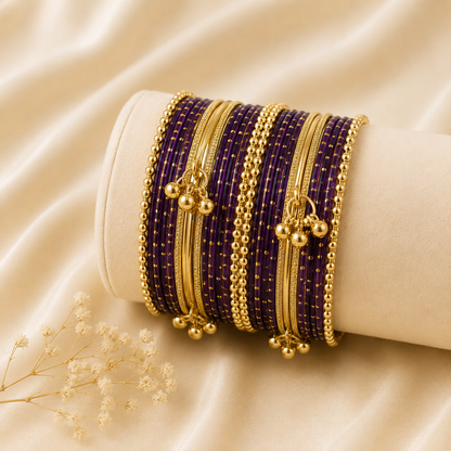 Royal Emerald Metal Bangles