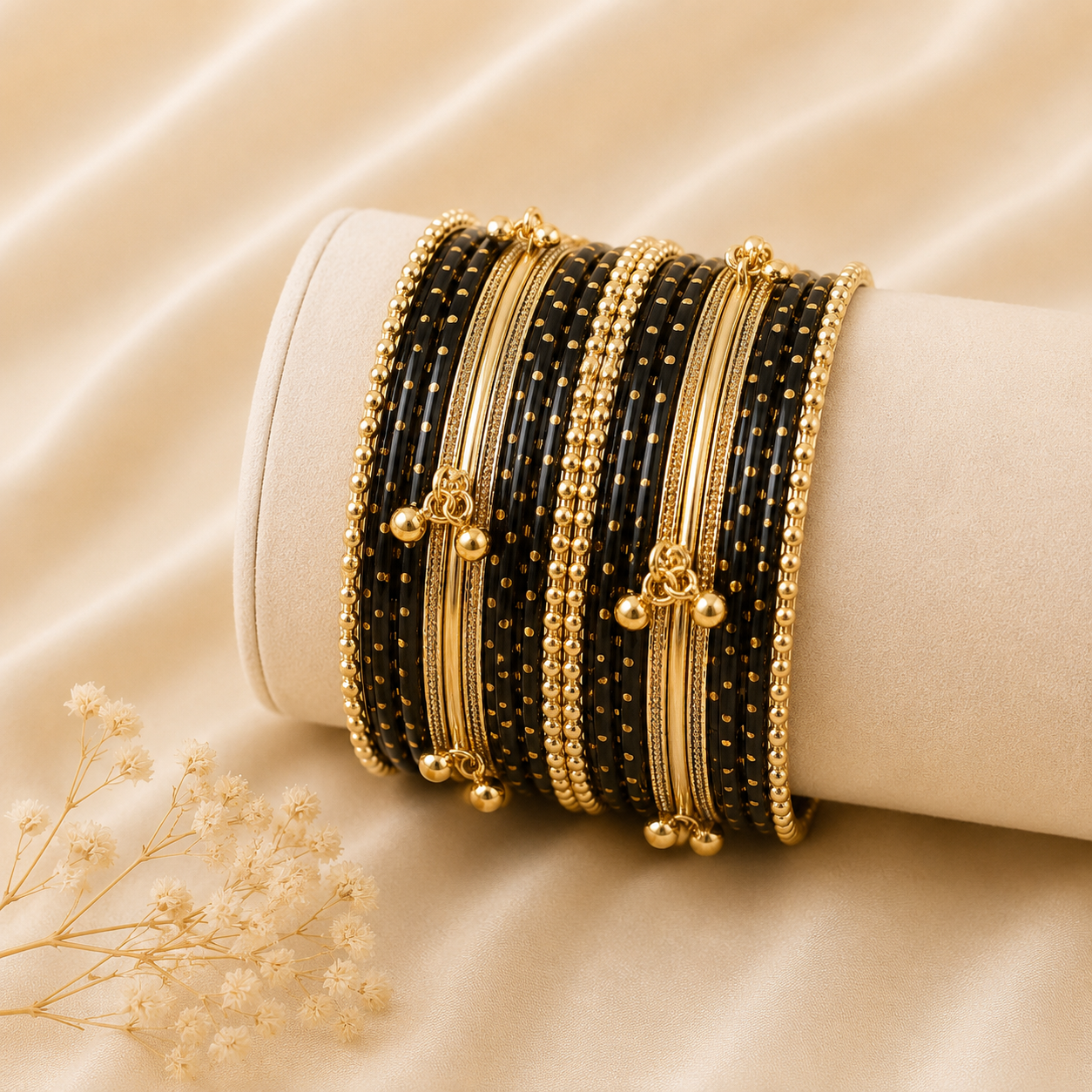 Royal Emerald Metal Bangles