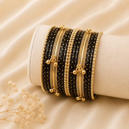 Royal Emerald Metal Bangles