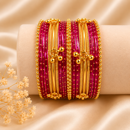 Royal Emerald Metal Bangles