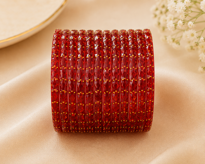 Elegant Crystal Cut Bangles Collection