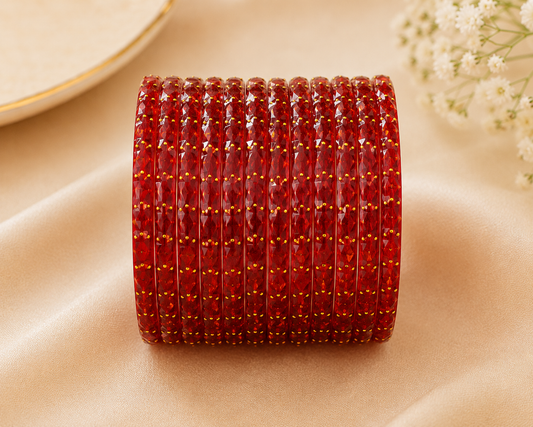 Elegant Crystal Cut Bangles Collection